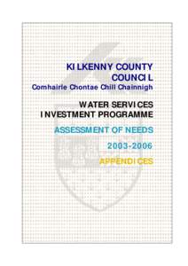 KILKENNY COUNTY COUNCIL Comhairle Chontae Chill Chainnigh  WATER SERVICES