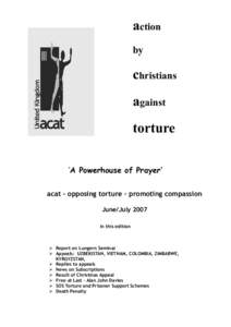 action by christians against torture