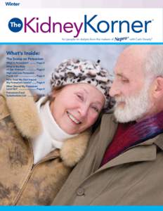 Winter  The KidneyKorner for people on dialysis from the makers of
