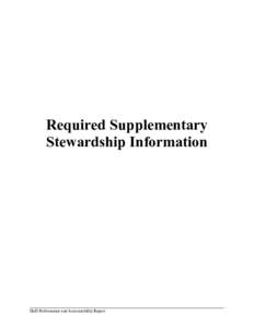 Required Supplementary Stewardship Information DoD Performance and Accountability Report  Page intentionally left blank.