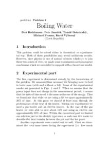 prob2.tex Problem 2  Boiling Water Petr Holzhauser, Petr Jane˘ cek, Tom´ a˘