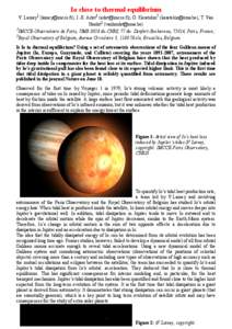 Io close to thermal equilib...