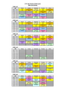 CTP SECTION SCHEDULESSpring CTP:40