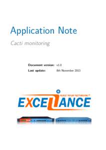 Application Note Cacti monitoring Document version: v1.0 Last update: