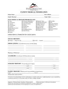 Microsoft Word - SMO Patient Information Form -Word