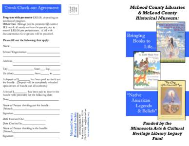 McLeod County Libraries & McLeod County Historical Museum: PLEASE PLACE