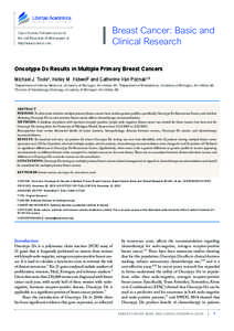 Open Access: Full open access to this and thousands of other papers at http://www.la-press.com. Breast Cancer: Basic and Clinical Research