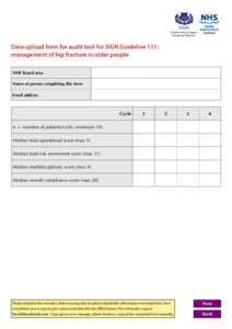 SIGN Scottish Intercollegiate Guidelines Network Data upload form for audit tool for SIGN Guideline 111: management of hip fracture in older people