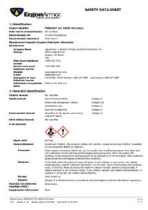 SAFETY DATA SHEET  1. Identification Product identifier  PENNCOAT 221 RESIN (All Colors)