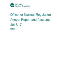 Office for Nuclear Regulation Annual Report and Accounts