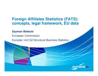 Foreign Affiliates Statistics (FATS): concepts, legal framework, EU data