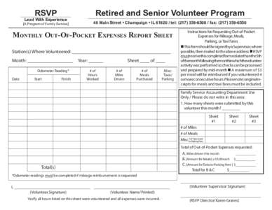 RSVP  Retired and Senior Volunteer Program [A Program of Family Service]
