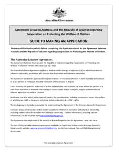 Application form - Australia Lebanon agreement