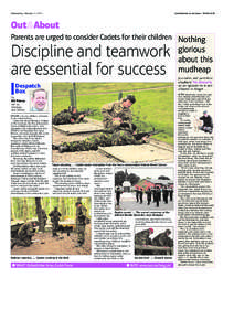 Wednesday, February 12, 2014  heraldseries.co.uk/news HERALD 25 Out&About Parents are urged to consider Cadets for their children