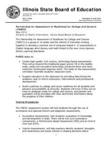 Partnership for Assessment of Readiness for College and Careers (PARCC) Updated Fact Sheet (
