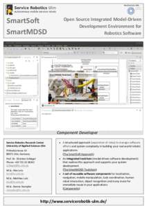 SmartSoft SmartMDSD Open Source Integrated Model-Driven Development Environment for Robotics Software