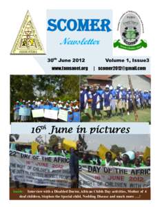 SCOMER Newsletter 30th June 2012 www.famsanet.org  Volume 1, Issue3