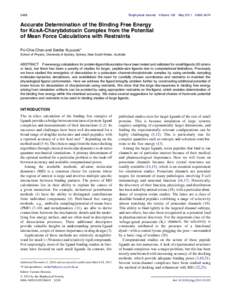 Accurate Determination of the Binding Free Energy for KcsA-Charybdotoxin Complex from the Potential of Mean Force Calculations with Restraints