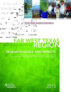 Texas A&M AgriLife Research  FAR WEST TEXAS REGION