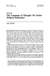 Mind & Language Vol. 5 No. 3 Autumn 1990 ISSNBlackwell