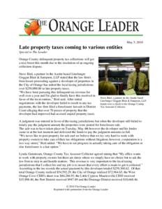 Microsoft Word - Orange Leader article.doc