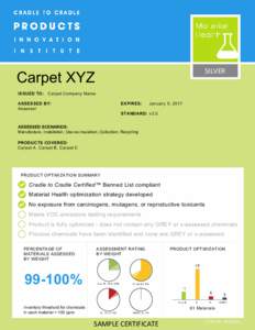SILVER  Carpet XYZ ISSUED TO:  Carpet Company Name