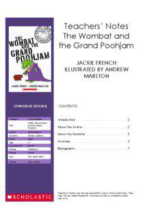 Teachers’ Notes The Wombat and the Grand Poohjam