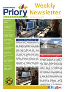Weekly Newsletter 30th November 2012 Issue 9