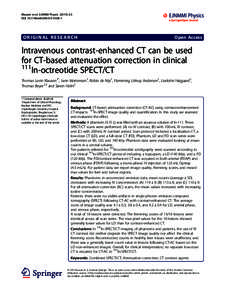 Intravenous contrast-enhanced CT can be used for CT-based attenuation correction in clinical 111In-octreotide SPECT/CT