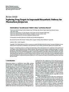 Exploring Drug Targets in Isoprenoid Biosynthetic Pathway for Plasmodium falciparum