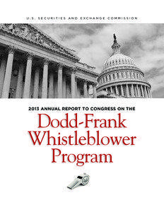 2013 Annual Report on the Dodd-Frank Whistleblower Program