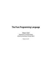 Functional languages / Subroutines / Computability theory / Theoretical computer science / Recursion / Pure / Pattern matching / Lisp / Lambda calculus / Software engineering / Computing / Computer programming