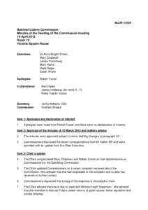 National Lottery Commission board meeting minutes