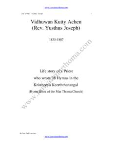 www.kuwaitmarthoma.com 1 Life of Rev. Yusthus Joseph  Vidhuwan Kutty Achen
