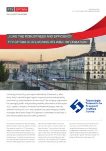 Success Story - PTV Optima in Piedmont region