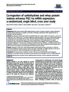 Hill et al. Journal of the International Society of Sports Nutrition 2013, 10:8 http://www.jissn.com/contentRESEARCH ARTICLE  Open Access