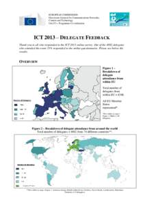 EUROPEAN COMMISSION Directorate-General for Communications Networks, Content and Technology Unit F3 – Programme Co-ordination  ICT 2013 – DELEGATE FEEDBACK