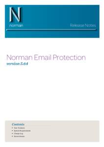 Release Notes  Norman Email Protection version[removed]Contents