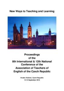 New Ways to Teaching and Learning  Proceedings of the 8th International & 12th National Conference of the