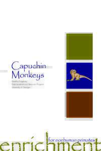 Capuchin Monkeys Dorothy Fragaszy Neuroscience and Behavior Program University of Georgia