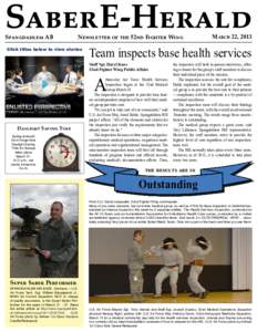 Saber E-Herald Spangdahlem AB Newsletter of the 52nd Fighter Wing  Click titles below to view stories