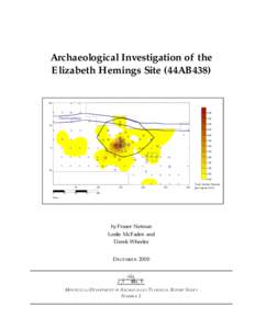 Archaeological Investigation of the Elizabeth Hemings Site (44AB438[removed]