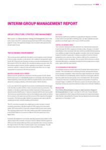 Interim Group management report  9 Interim Group management report GROUP STRUCTURE, STRATEGY, AND MANAGEMENT