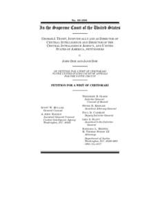 Tenet v. Doe:  Petition for Certiorari
