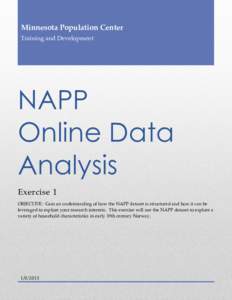 Minnesota Population Center Training and Development NAPP Online Data Analysis