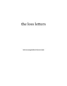 Microsoft Word - the loss letters for pdf.docx