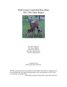 Polk County Controlled Bow-HuntDeer Report Executive Summary Post Season Reports Aerial Survey Results