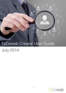 TaDaweb Creator User Guide July[removed]TaDaweb