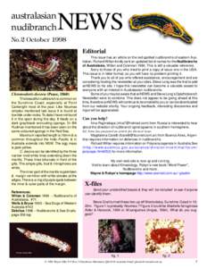 australasian nudibranch NEWS  No.2 October 1998