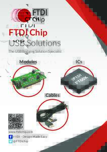 FTDI Chip USB Solutions The USB Bridging Solution Specialist Modules